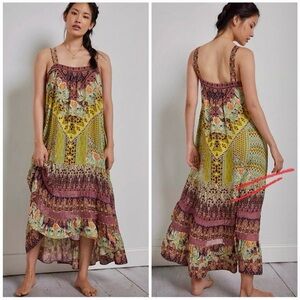 Anthro summer maxi dress. Medium